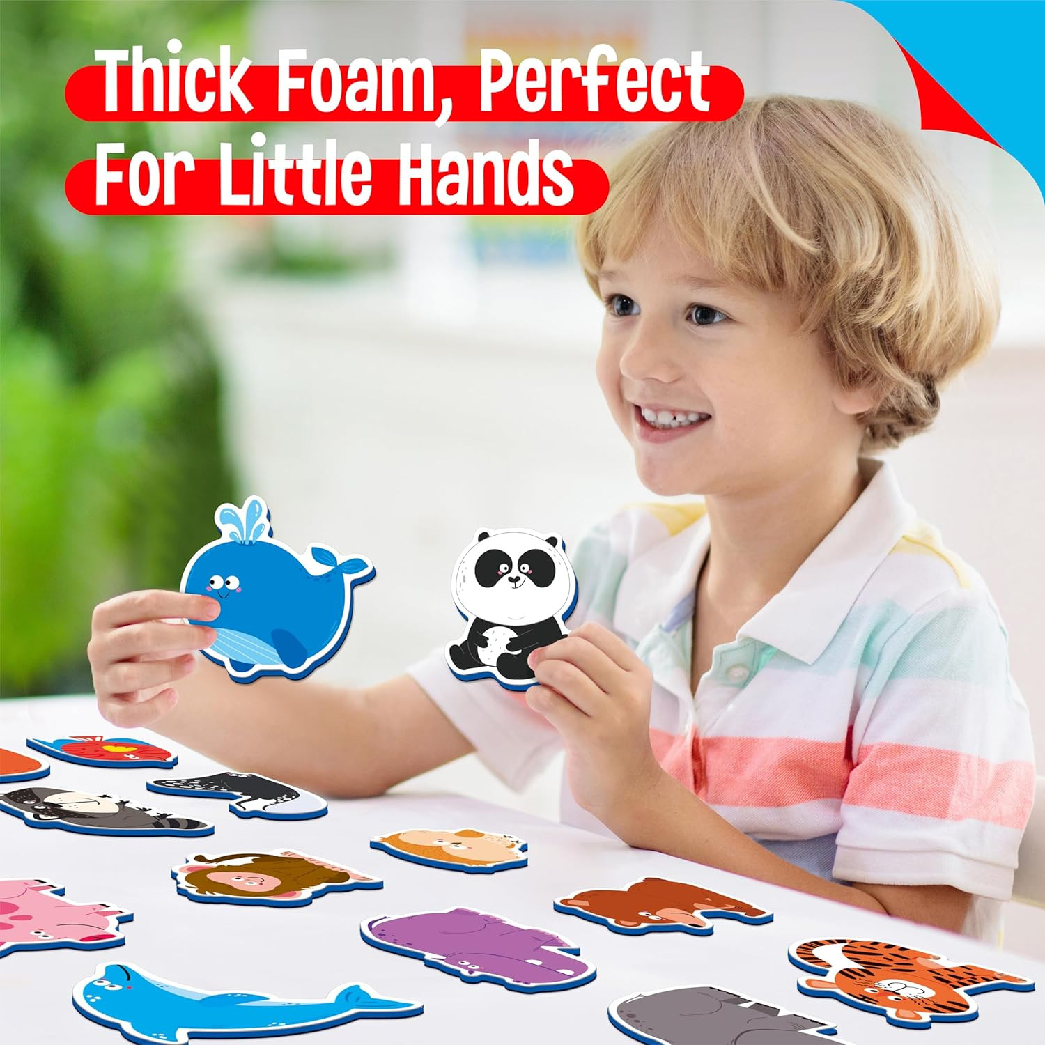 35 Pcs Animal Magnets, Adorable Magnetic Animal Toys – Wild, Farm & Marine Anima