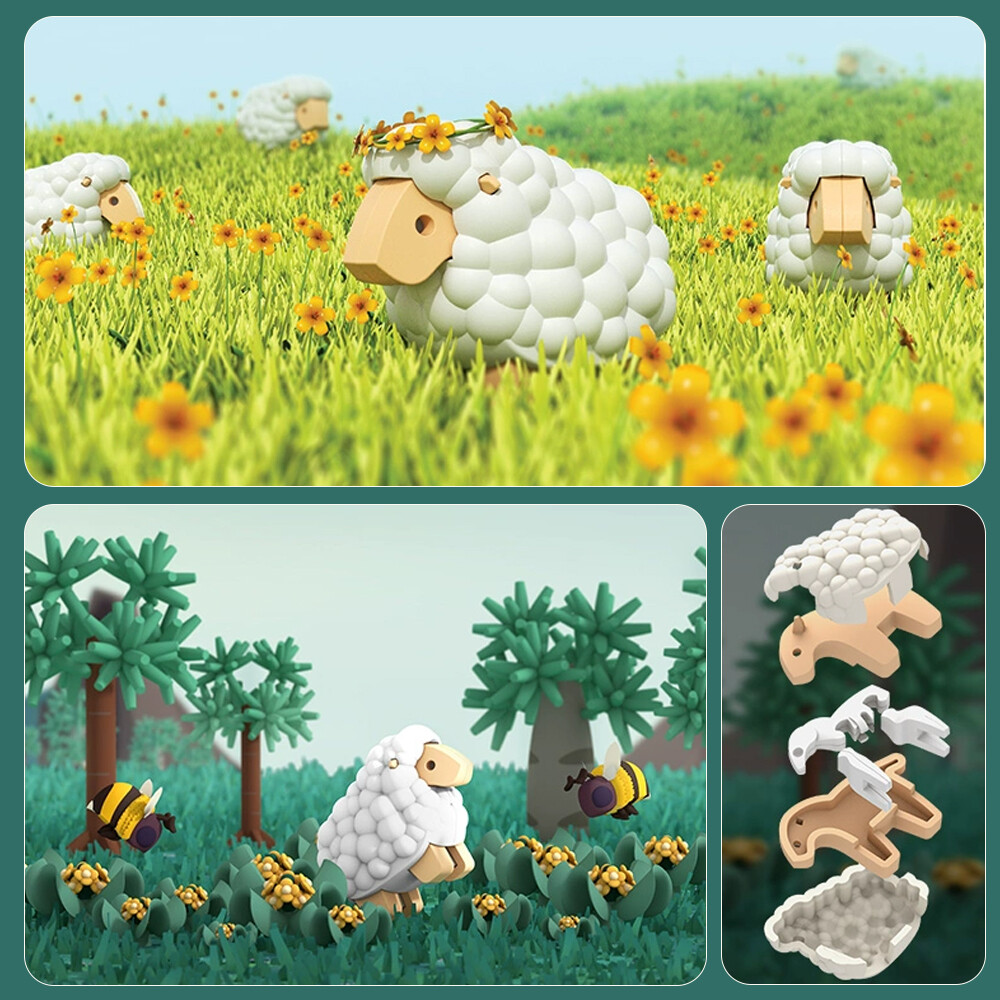 HALFTOYS 3D Forest Wildlife Assembly Toy Intellective Building Blocks ABS