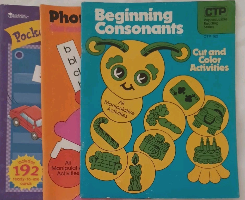 3 Vintage Manipulative Phonics Books Creative Teaching Press Learning Resources