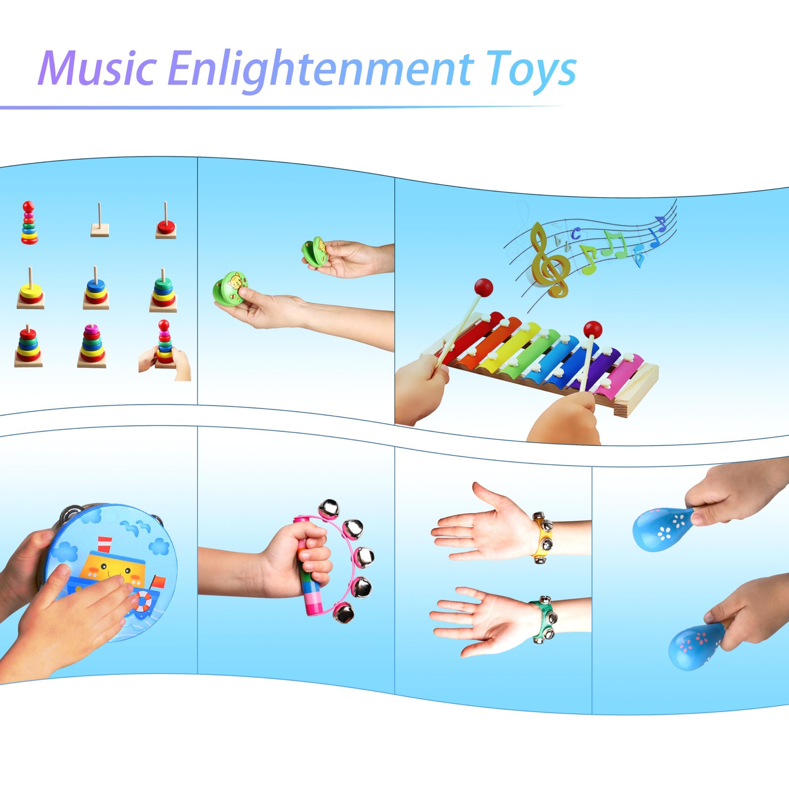 Childom Kids Musical Instruments for Toddlers,Baby Small, Multi-color