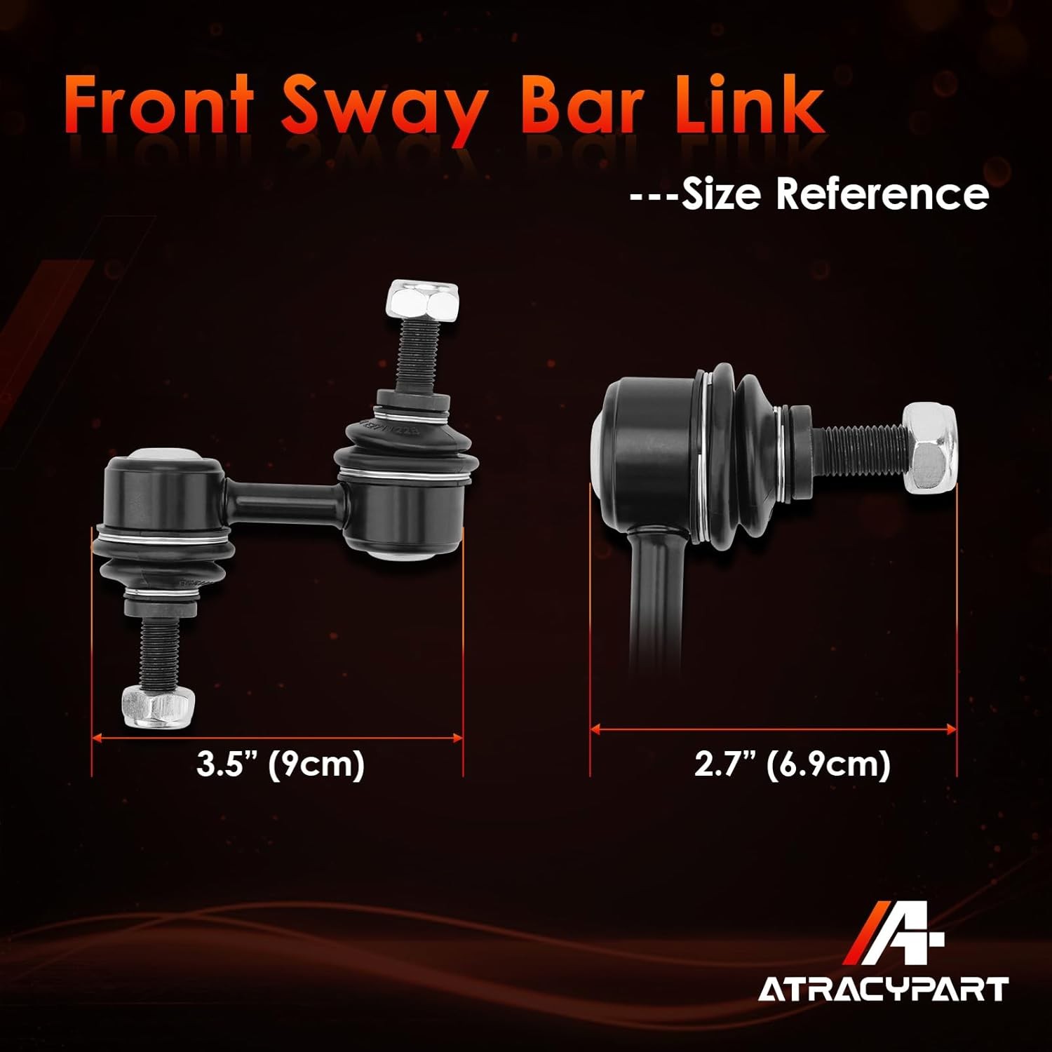 Front Sway Bar Stabilizer Links Zinc Nickel Alloy 2 Pcs Left & Right, Compatible