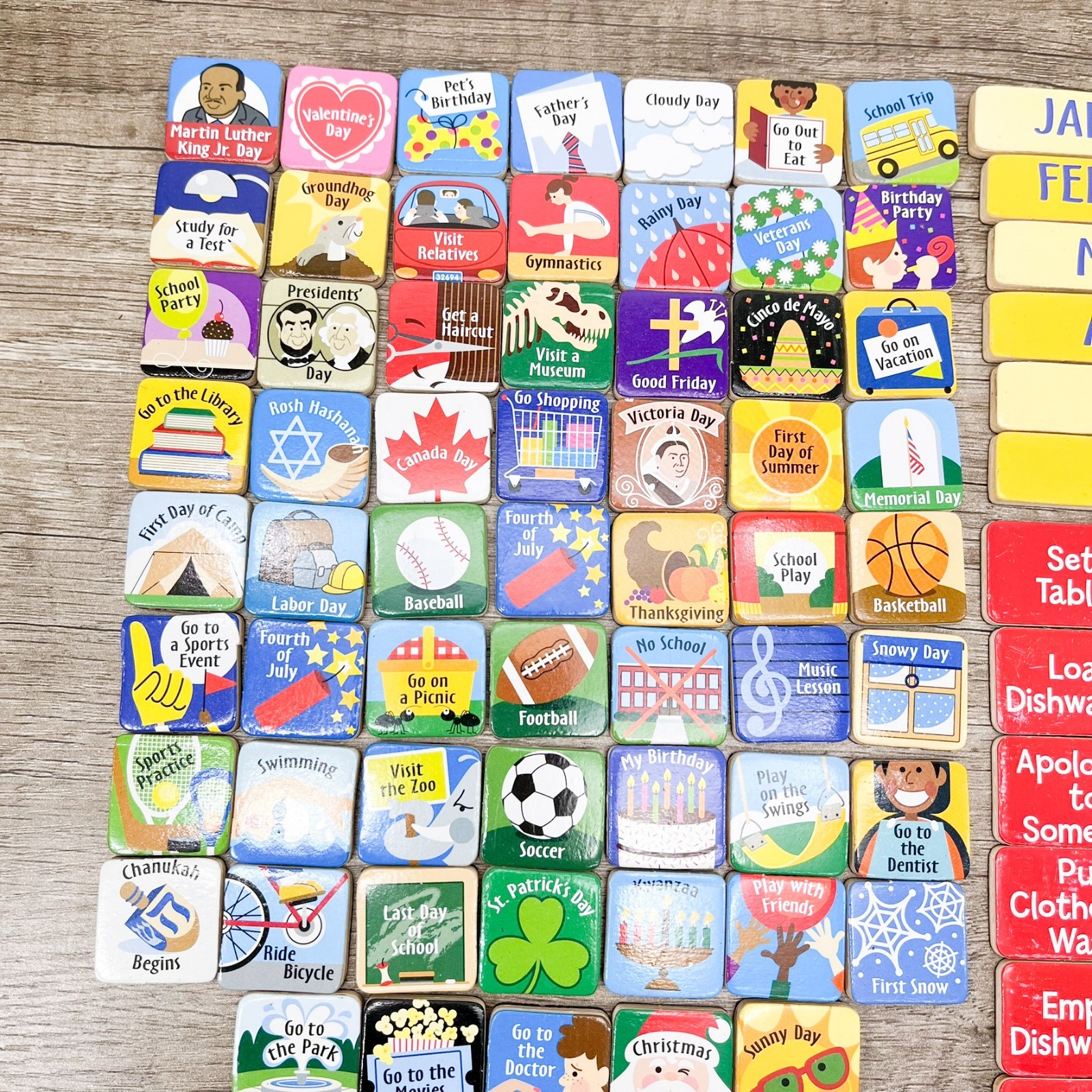 90+ CALENDAR MAGNETS seasons holidays weather magnetic refrigerator kids chores