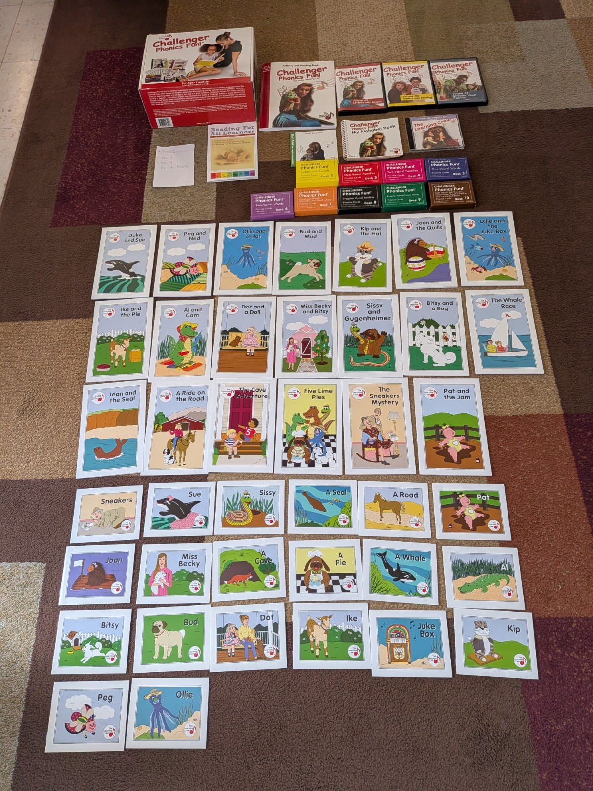 Challenger Phonics Fun Age 2+ Early Reading Books DVDs CD Cards Almost Complete