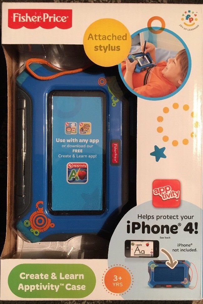 Fisher-Price Create and Learn Apptivity Case for iPhone, Boys, New, MIB