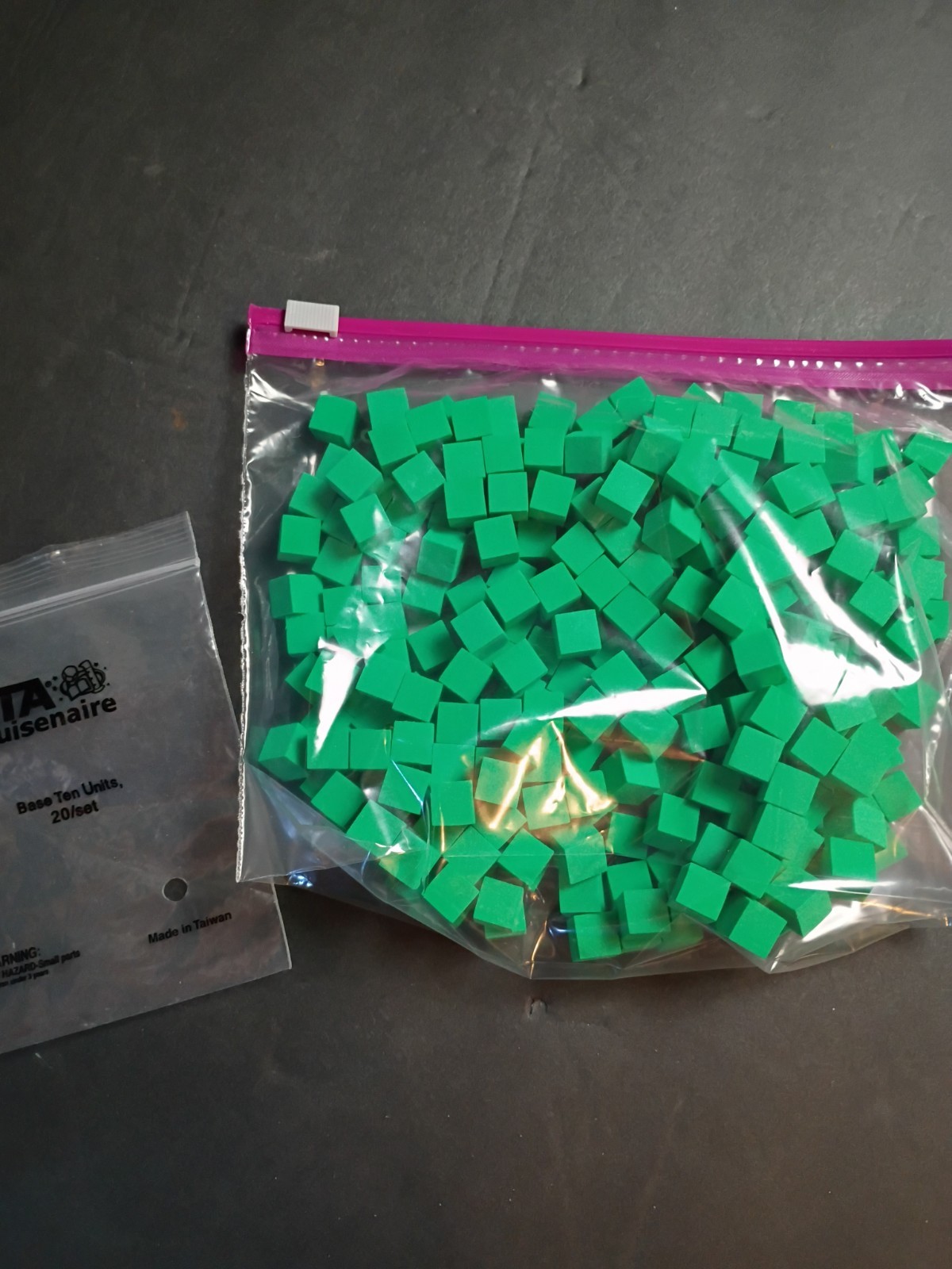 Lot ETA Cuisenaire Base 10 units Green Math Counting Multiplication Homeschool