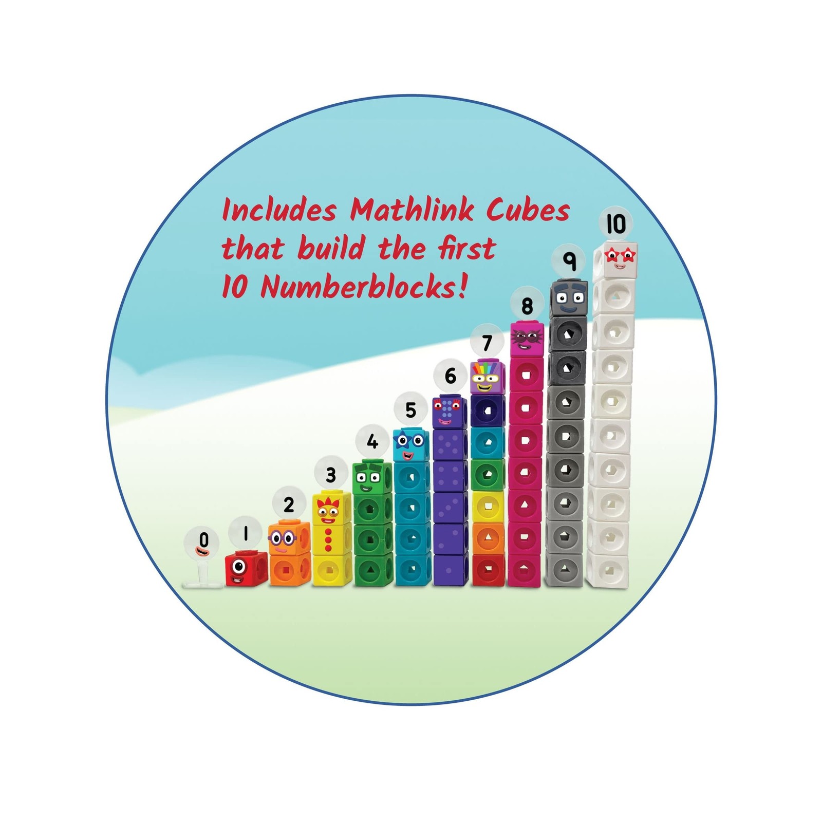 hand2mind MathLink Cubes Numberblocks 1-10 Activity Set, 30 Pre… FAST USA SHIP