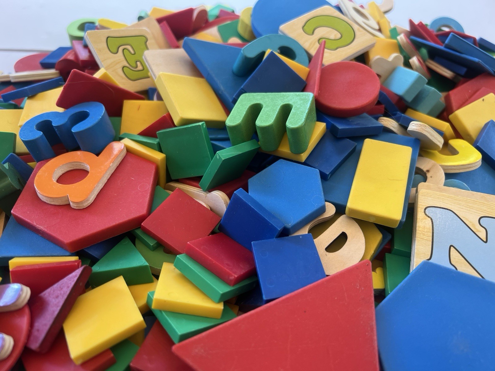 Educational Tools Lots Letters, Numbers,and Shapes Homeschool Blocks Classroom