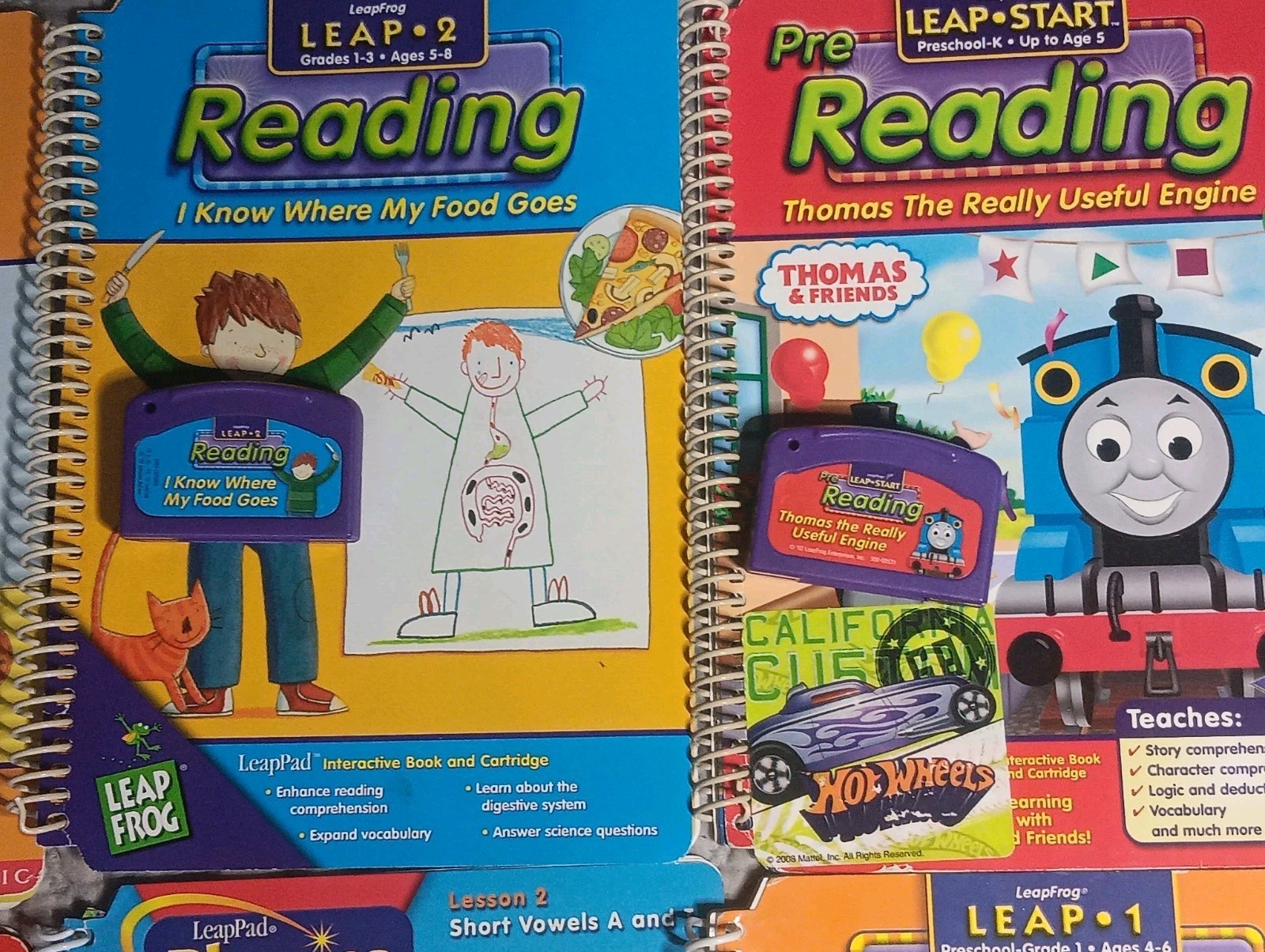 leapfrog leappad books Lot Of 6 Books And 6 Cartridges Clean Working Condition