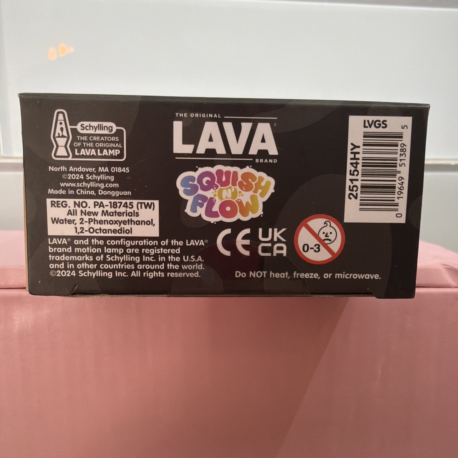 Schylling Lava Squish N Flow Squishy NeeDoh Glow In The Dark Lava Lamp NEW