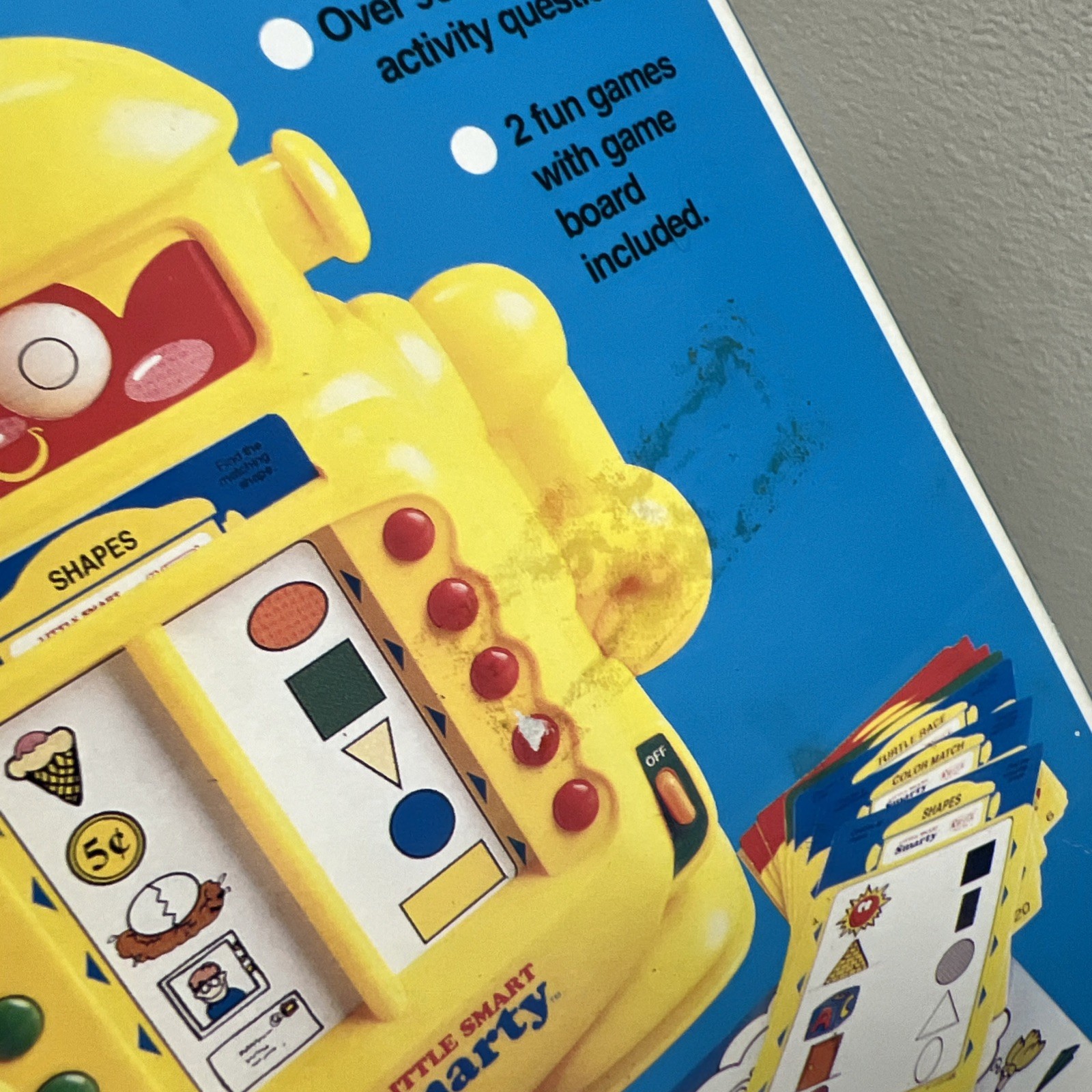 Vintage 90s Vtech Electronic Talking Little Smart Smarty Robot Activity Cards