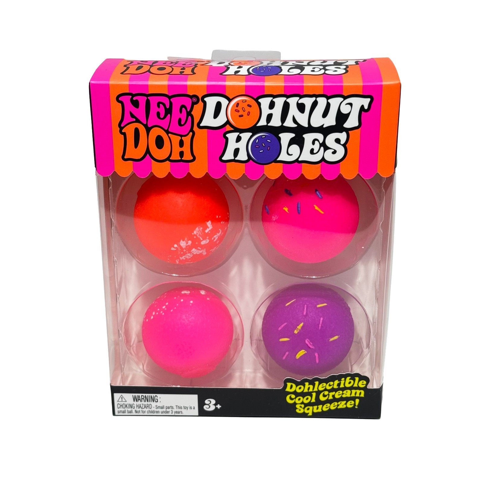 NeeDoh Nee Doh Dohnut Holes 4 Pack Schylling Authentic NEW Sealed Donut
