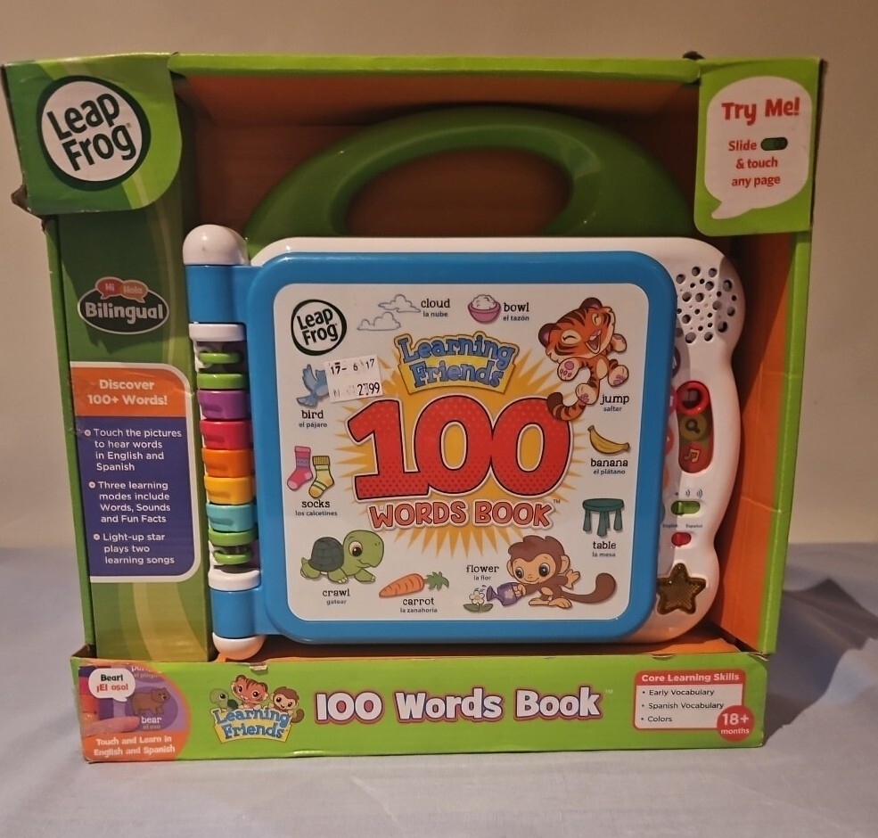 LEAPFROG LEARNING FRIENDS 100 WORDS BILINGUAL ELECTRONIC BOOK New
