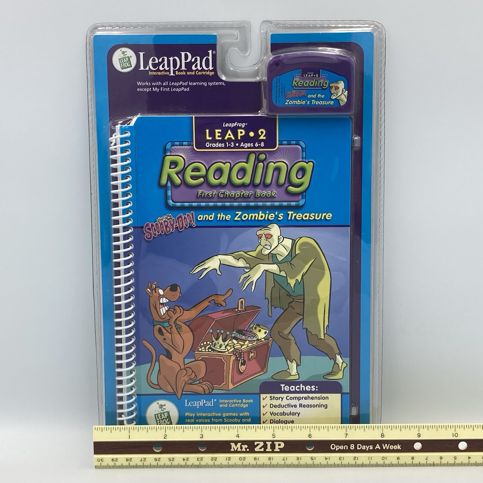 Leap Frog Leap Pad Leap 2 Scooby Doo & Zombie Treasure Book Cartridge 2001 NOS