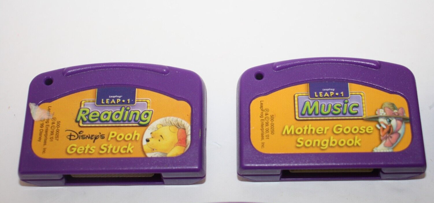 Leap Frog Leap 1 Cartridges Pre-K Lot Of 5 Phonics Math Pooh Music Vocabulary