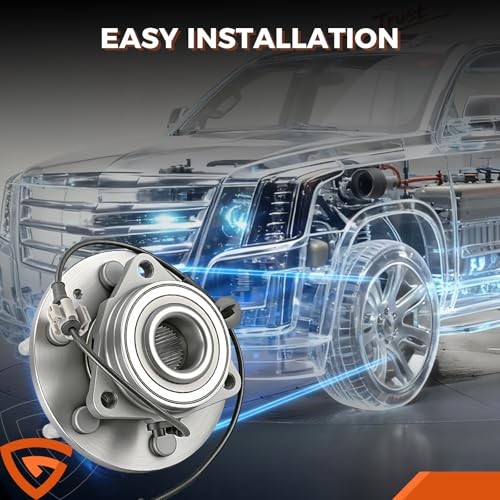 2pcs 512460 Front/Rear Wheel Hub and Bearing Assembly Compatible withFord