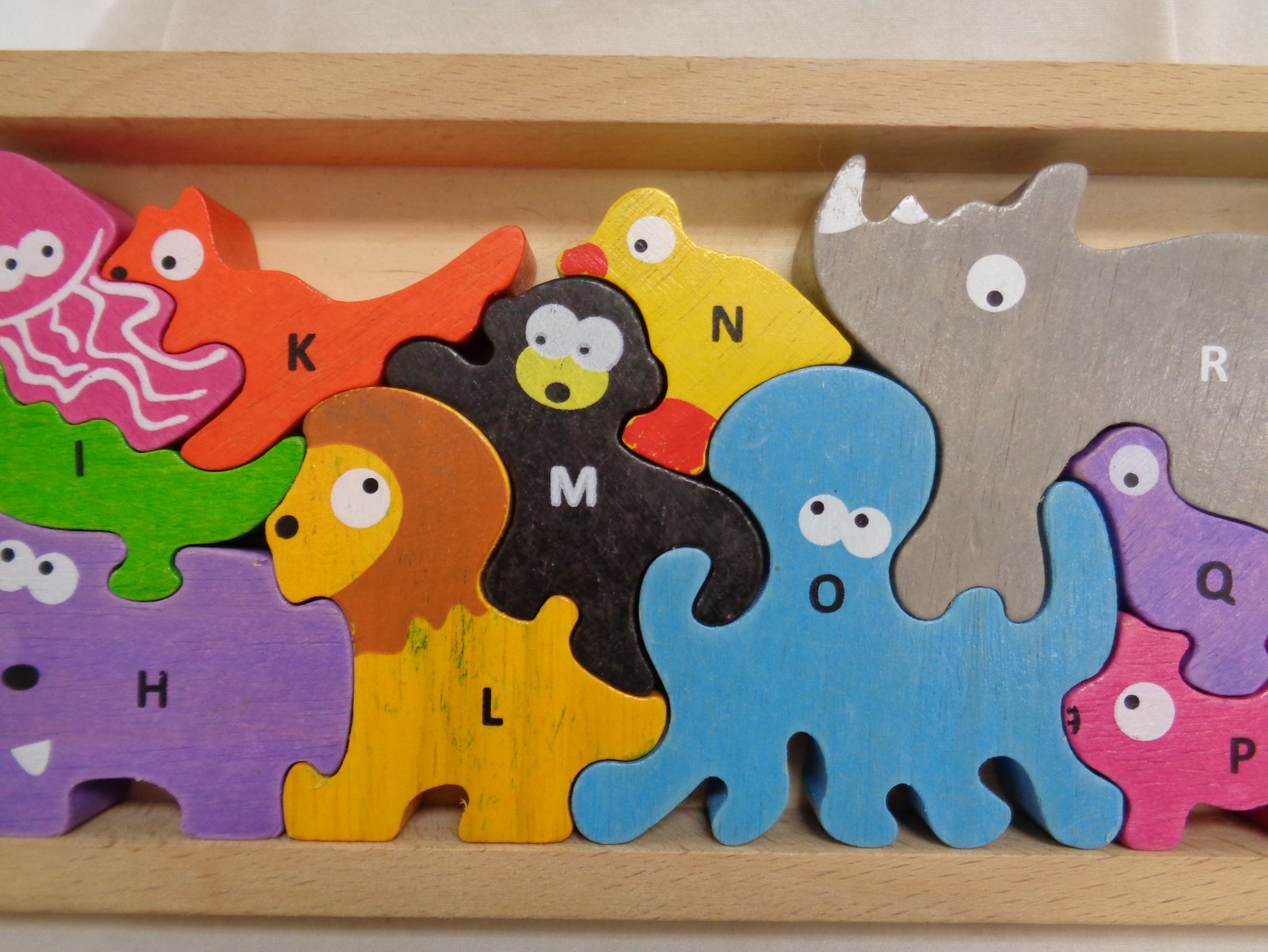 Begin Again Wooden Puzzle Animal Parade Letter A To Z Eco Wood Montessori