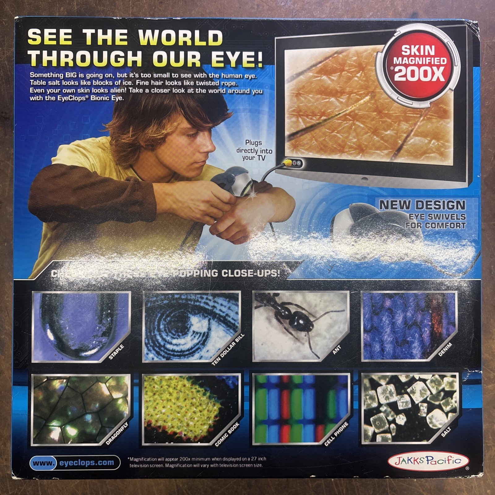 Jakks Pacific Bionic Eye Eye Clops Series Plug-In TV Microscope 2009 NIB