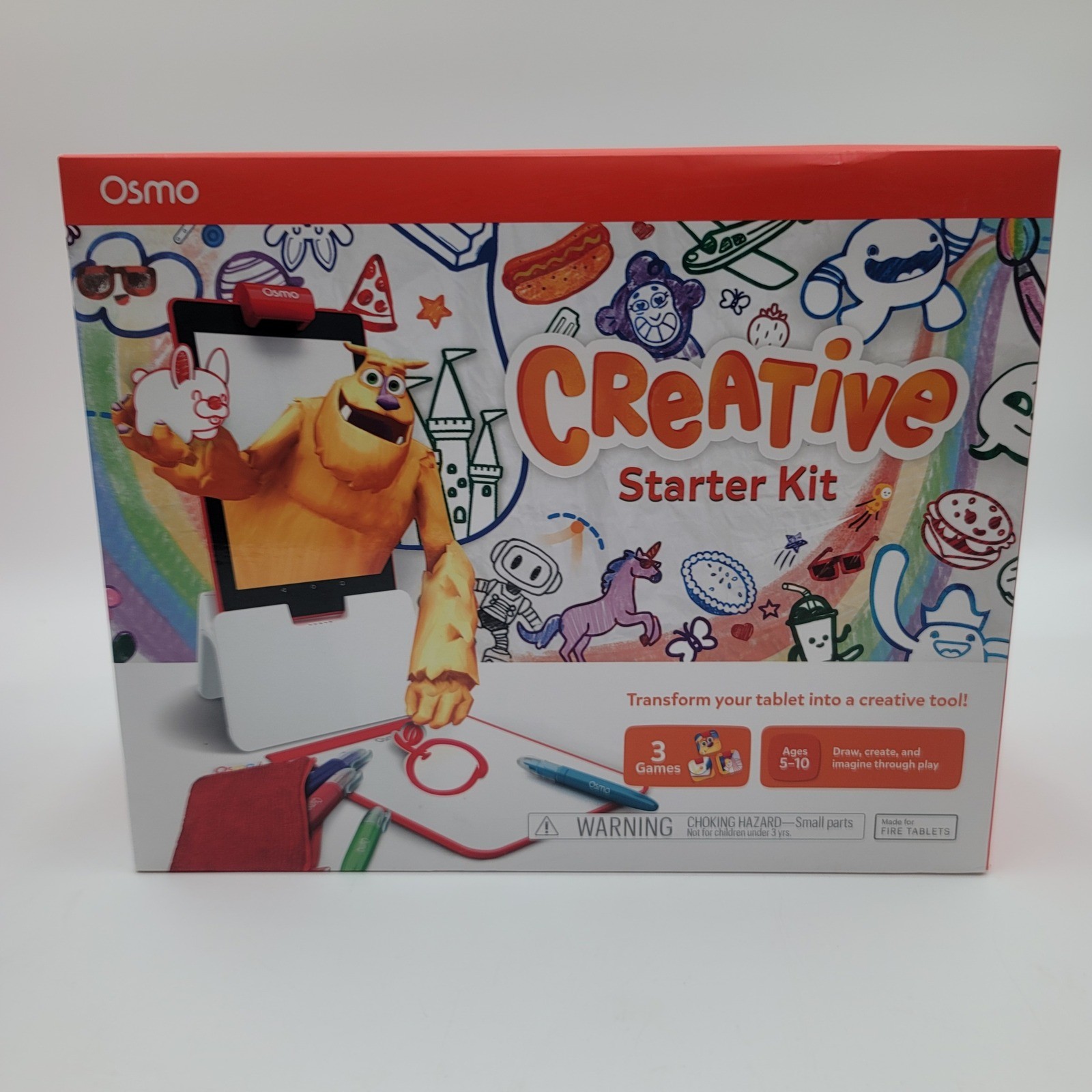 Osmo Creative Starter Kit for Fire Tablet Ages 5-10 3 Games Learning Toy NEW