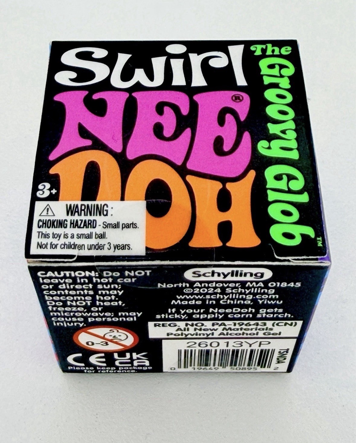 Schyilling Needoh Teenie Single — Mini Groovy Glob – Orange Swirl