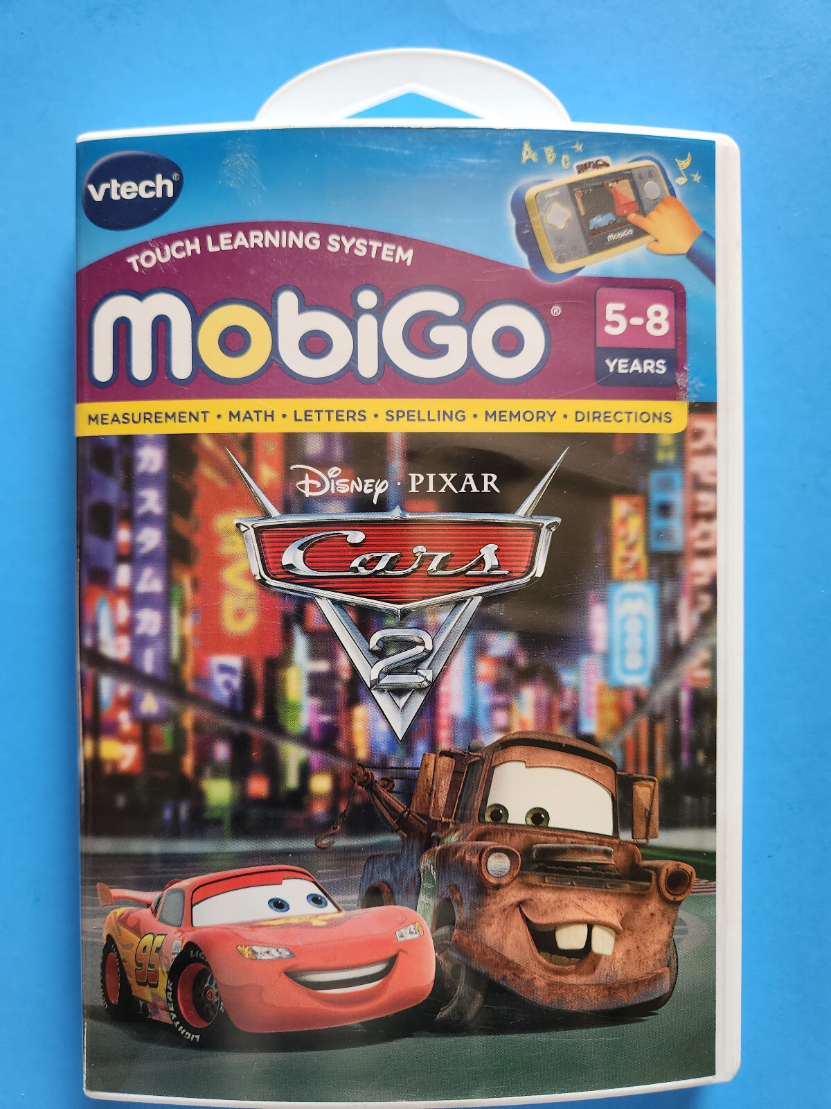 VTECH MOBIGO DISNEY PIXAR CARS 2 TOUCH LEARNING SYSTEM GAME CARTRIDGE AGE 5-8