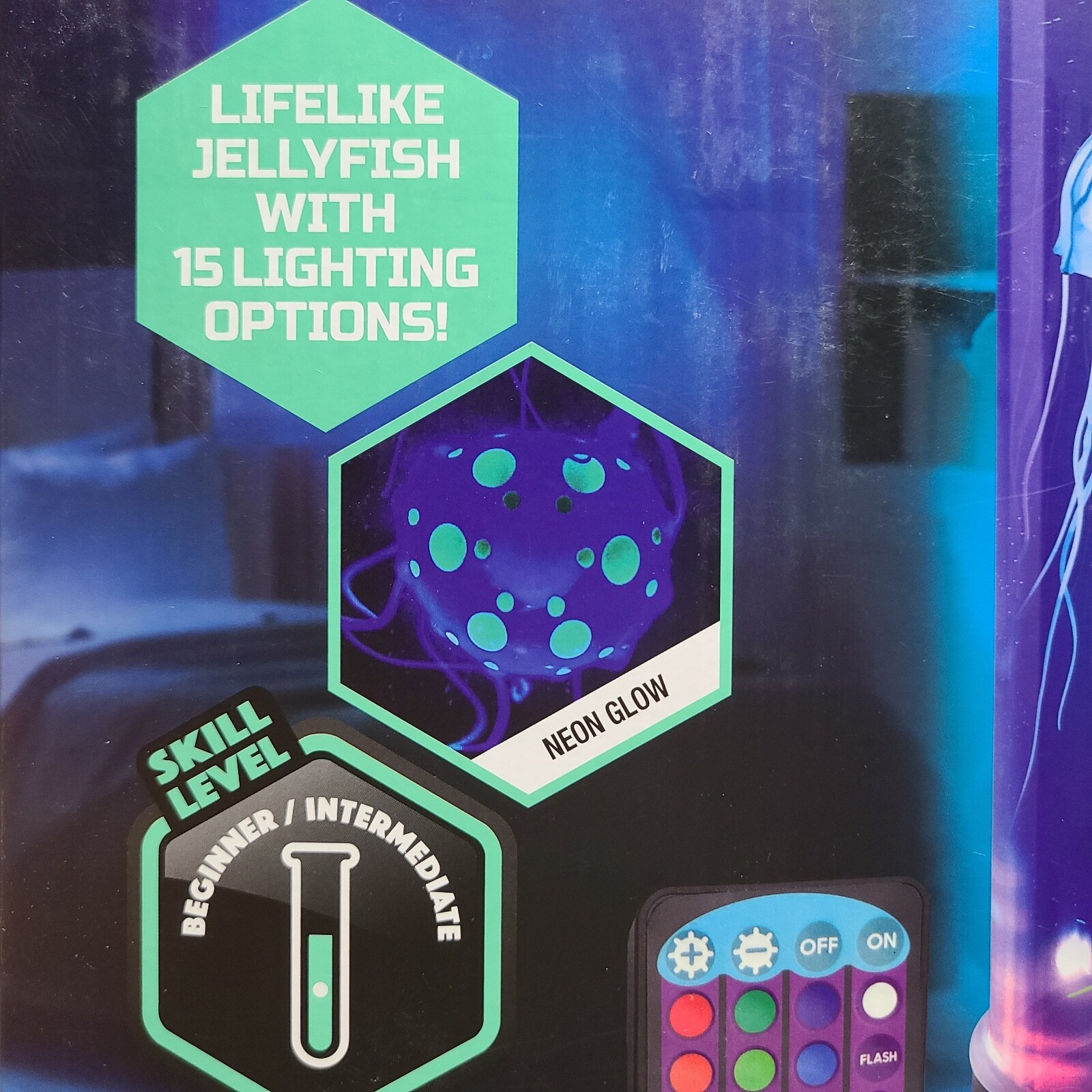 Discovery Mindblown • Jellyfish Aquarium w/Color Morphing Light & Remote Control