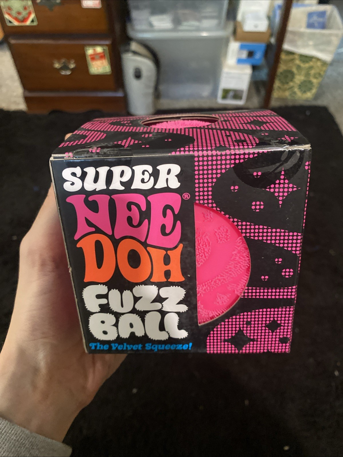 Schylling NeeDoh Super Fuzz Ball Giant Nee Doh XL Pink Purple Green Lot Of 3