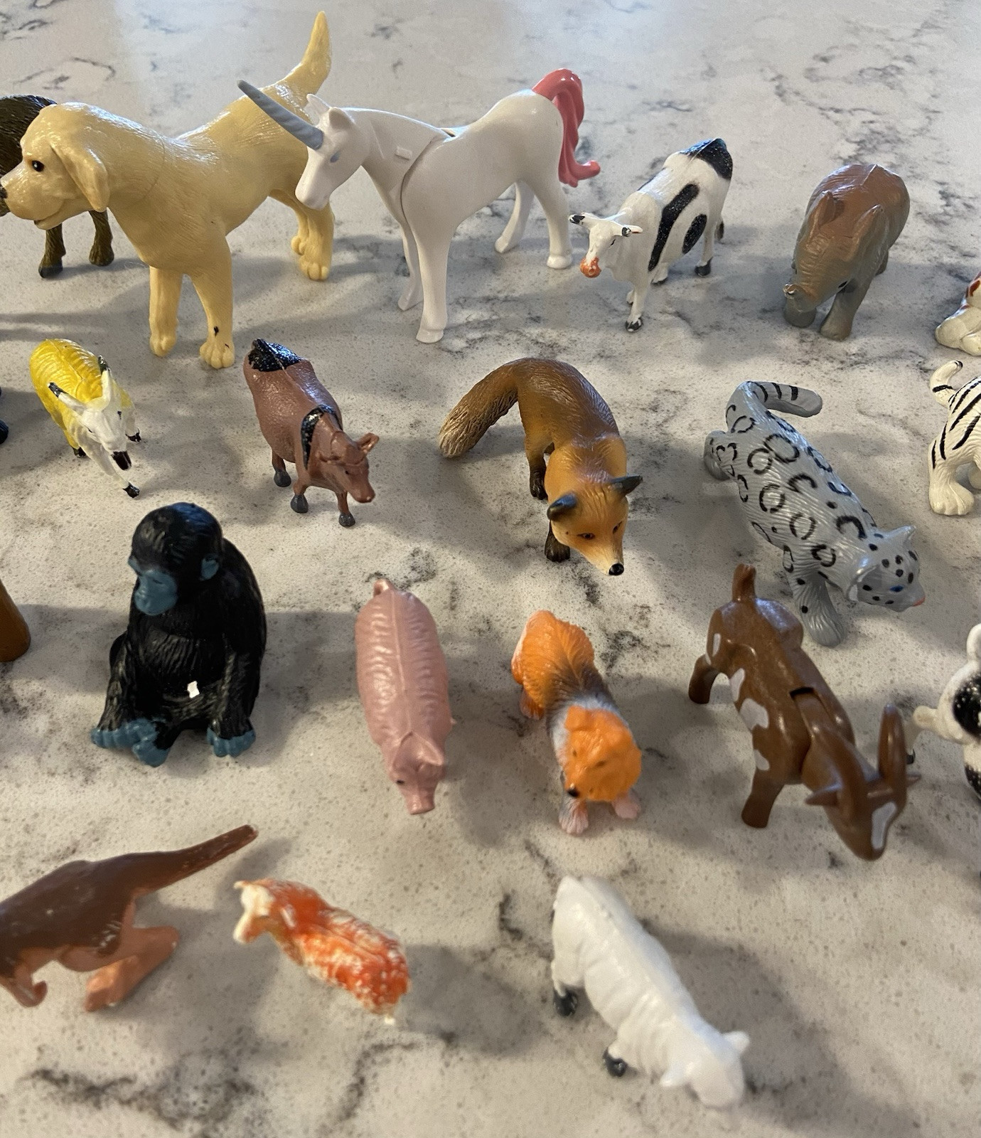 26 Miniature Plastic and Rubber Wild Animals, Zoo Animals, Panda’s, TIGER, MORE