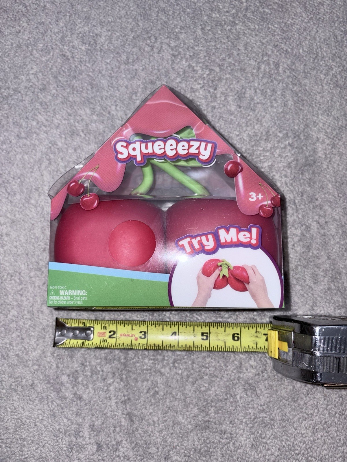 Squeeezy Fruit Tactile Squeeze Toy, Red/Green, Ages 3+, MPN 571075