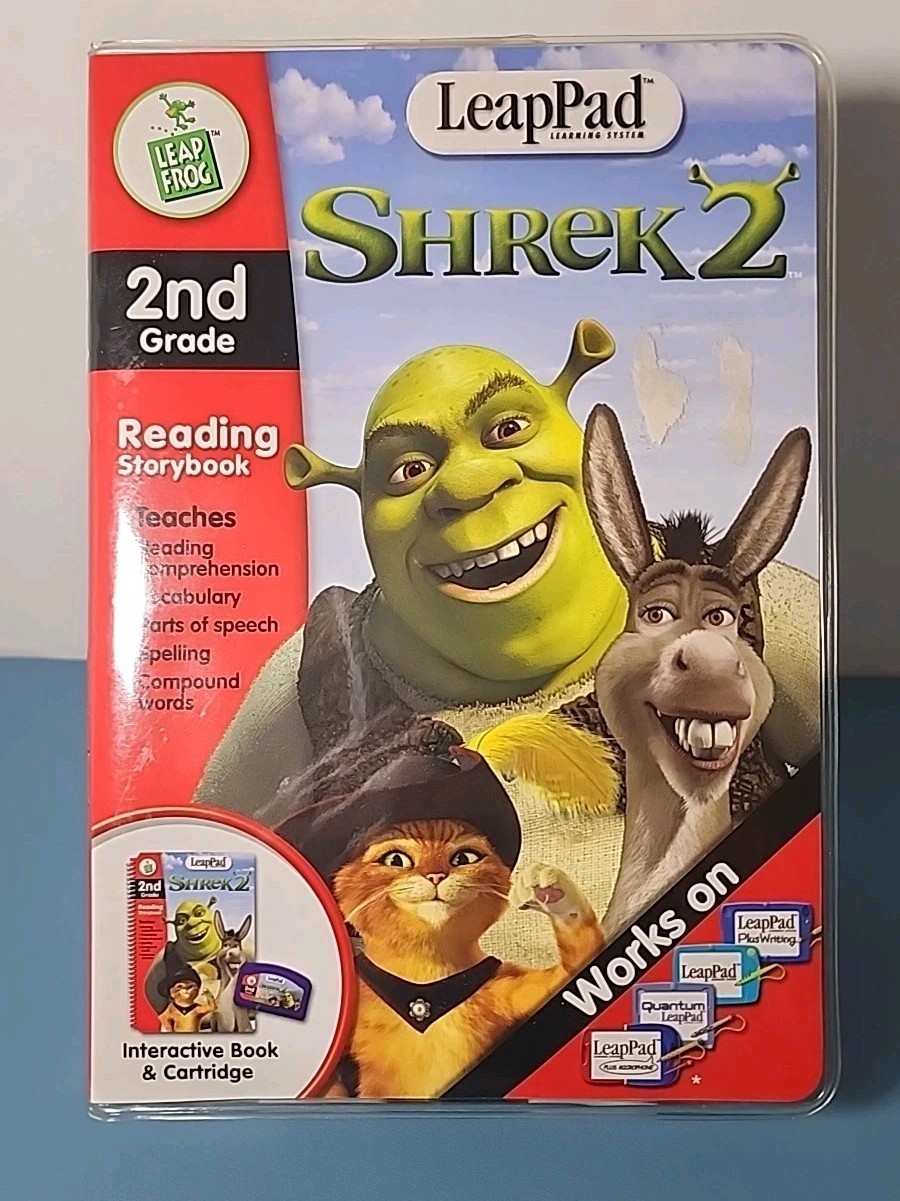 LeapFrog LeadPad Shrek 2 Interactive Cartridge Book 2nd Grade Reading Sealed New
