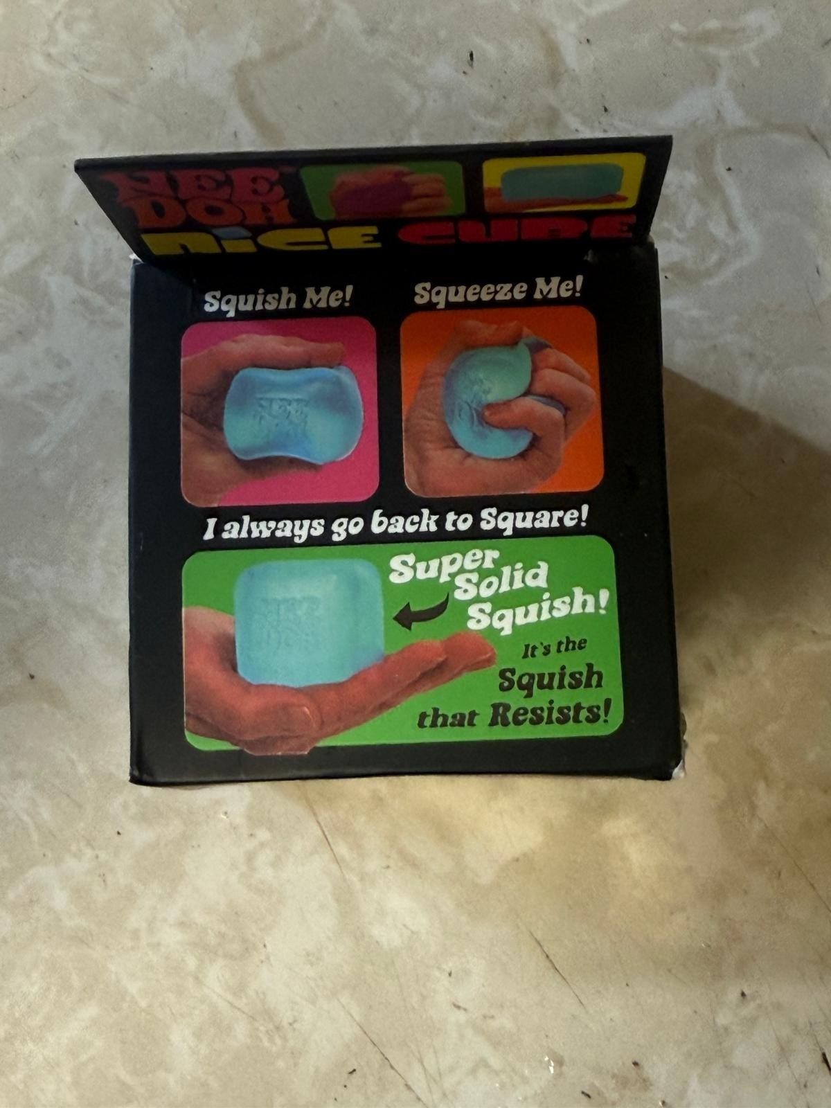 Nee Doh Nice Cube Super Solid Squish Pink Squeeze Toy Brand New Unopened Box