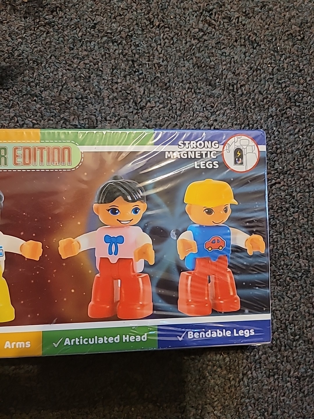 Magnetic 4 Figures Banker Edition Child Kids Play Along Build Action