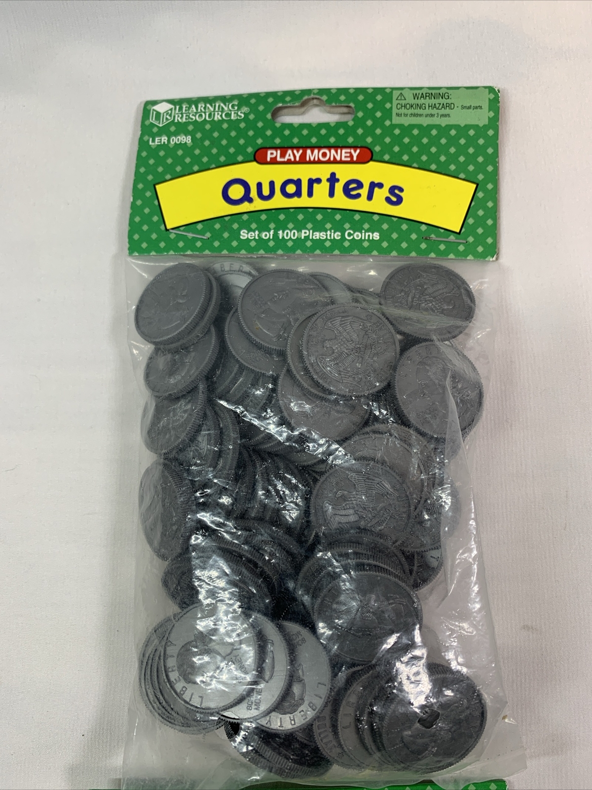Learning Resources Play Money Coins: Quarters, Dimes, Nickels, Pennies Lot New