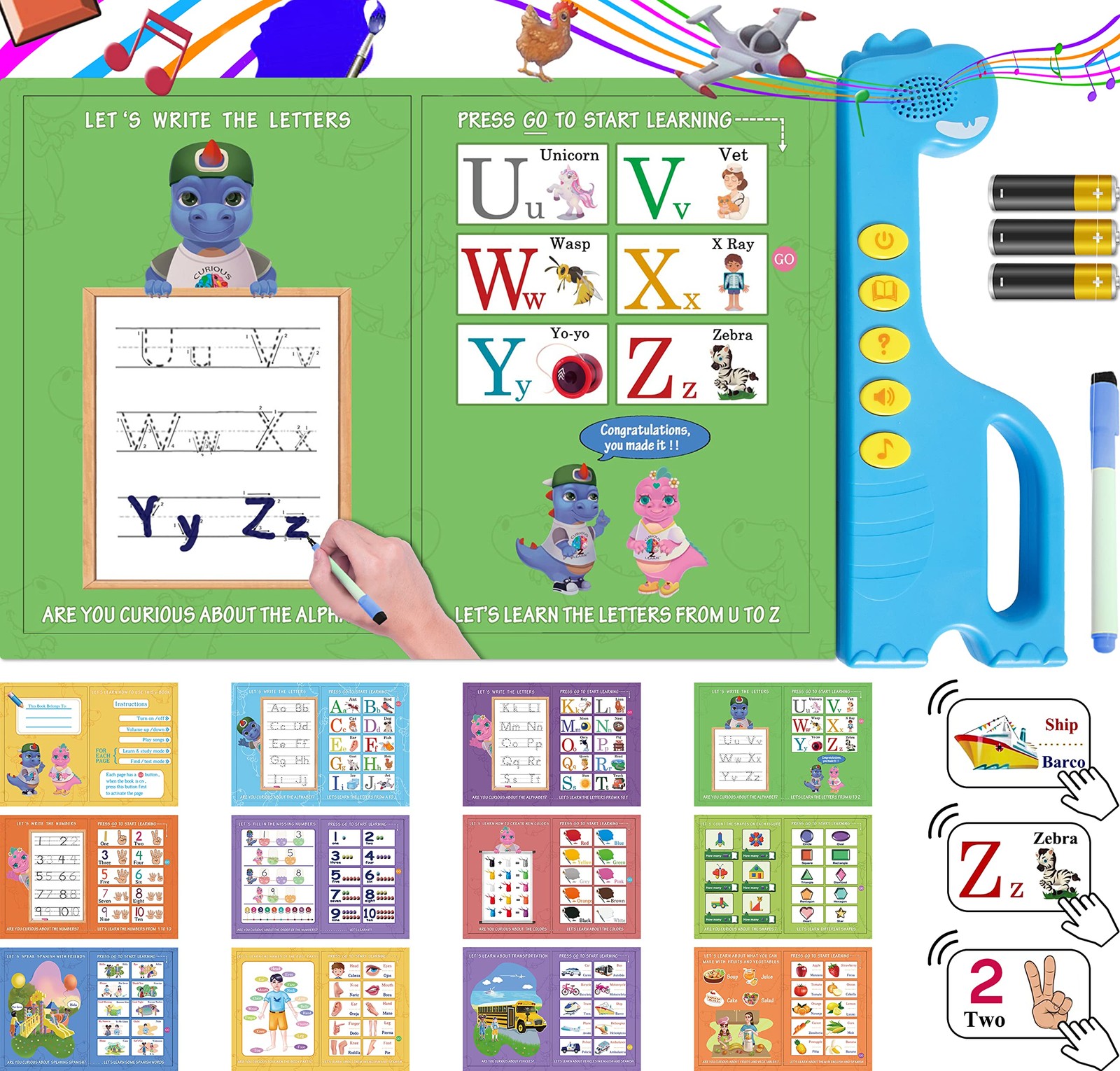 ABC Learning for Toddlers | Learning Resources | English & Spanish Sound Book…