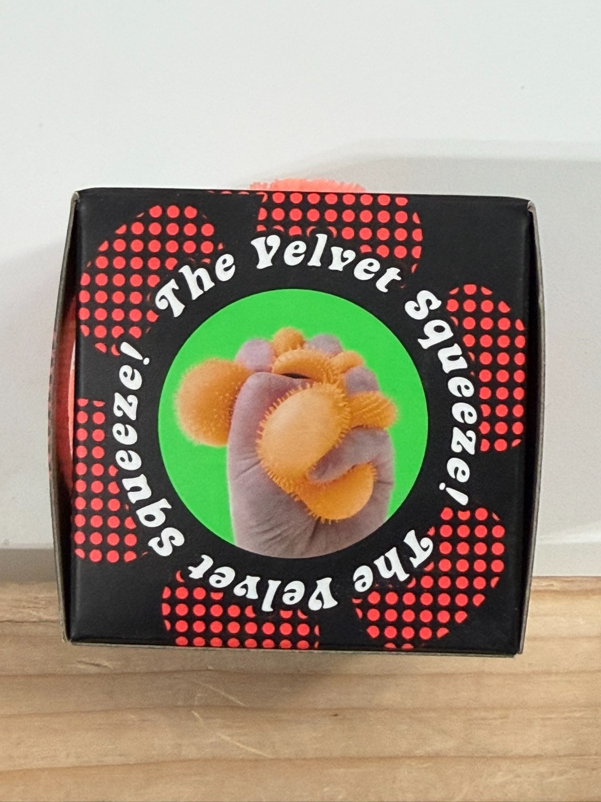 ORANGE Needoh FUZZ BALL Flower Power Nee Doh Squish Stress Ball NEE-DOH Fuzzball