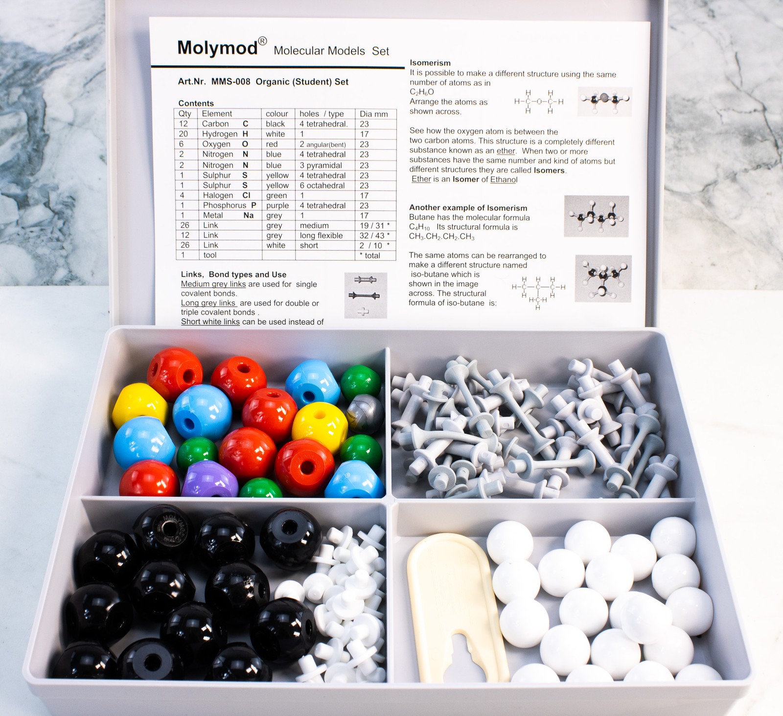 Molymod MMS-008 Organic Chemistry Molecular Model Student Set Complete England