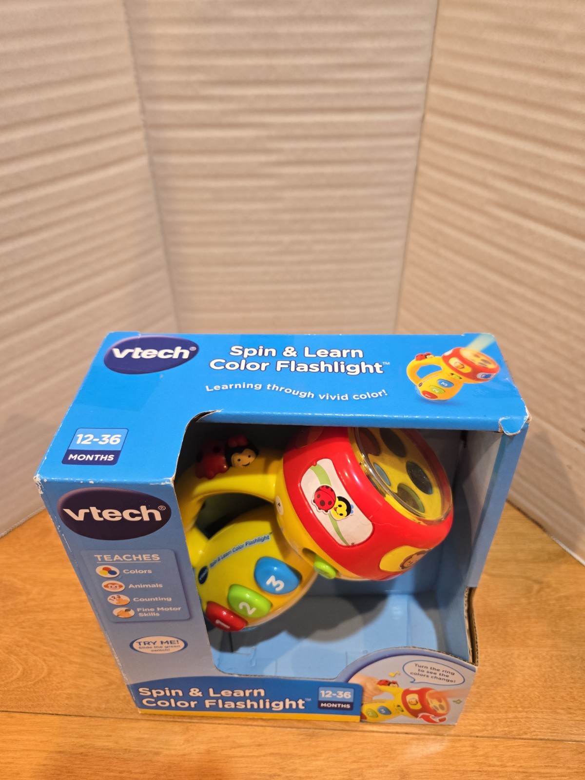 VTech Spin & Learn Color Flashlight Colors, Animals, Counting 1-3 Years Old NIB