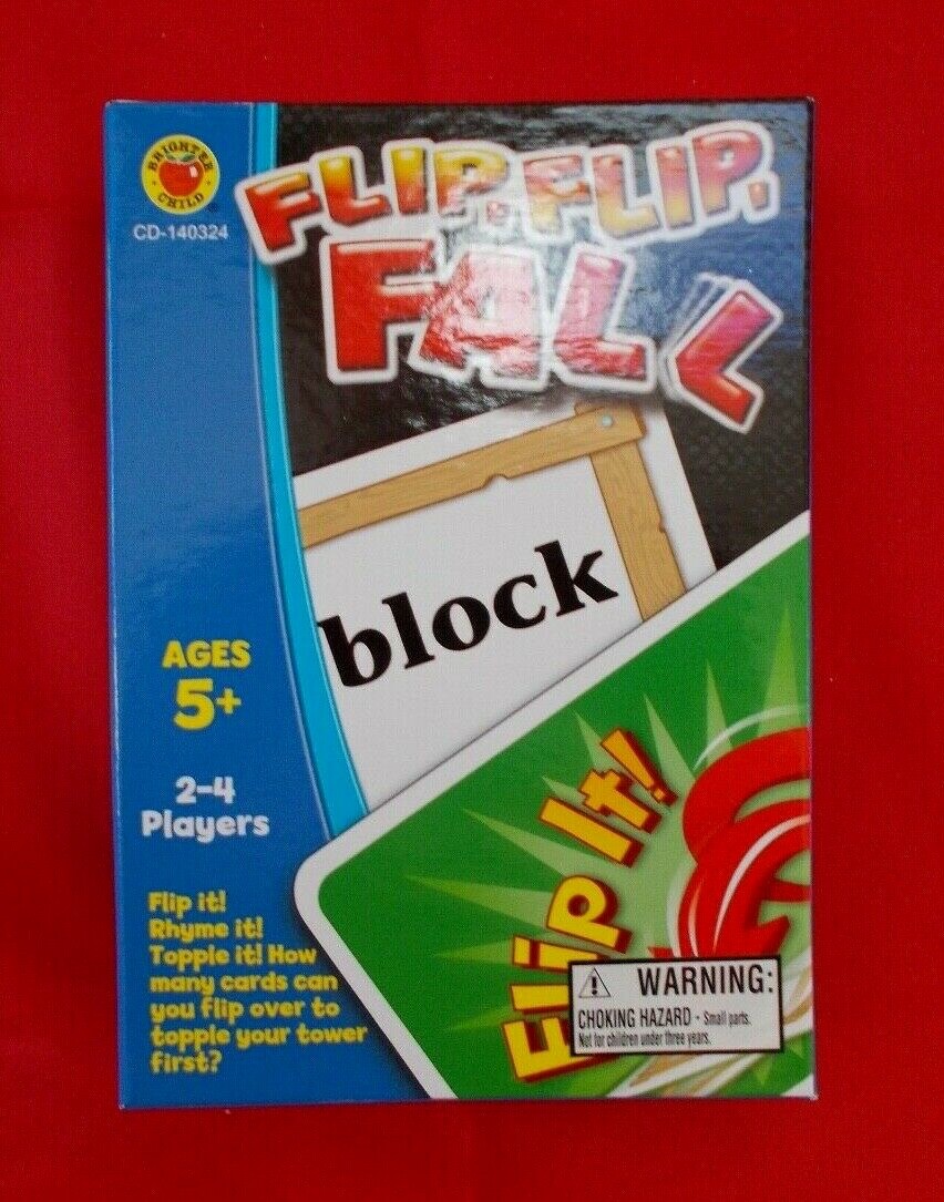 Carson-Dellosa “Flip, Flip, Fall” Card Game Ages 5+ Two to Four Players