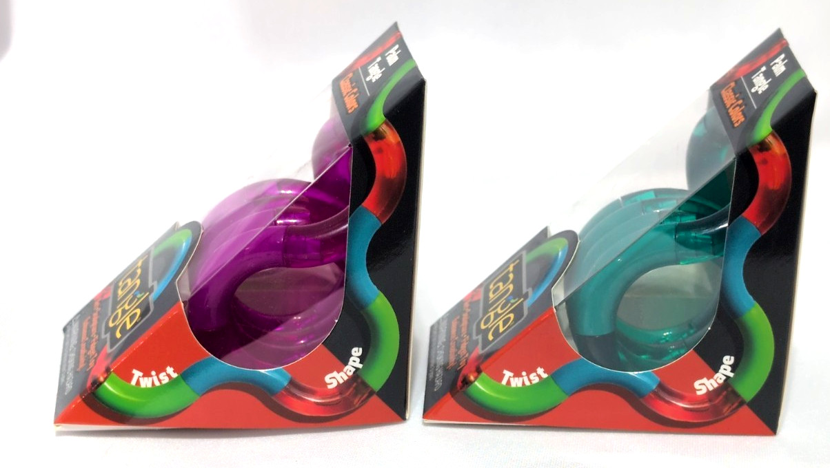Palm Tangle Classic Fidget Toy 2 Pack Pink Green Sensory ADHD Autism NEW