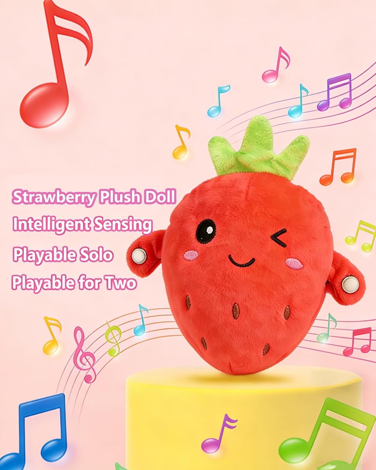 Magic Touch Interactive Music Plush Toy,Soft Baby Musical Sensory Toy with Sound