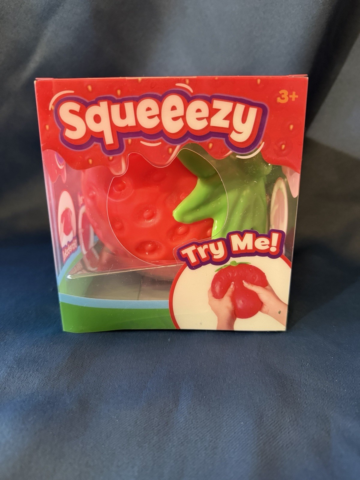 Sunny Days Toymendous! Big Squeeezy Strawberry Stretch Squishy Toy Poke/Stretch