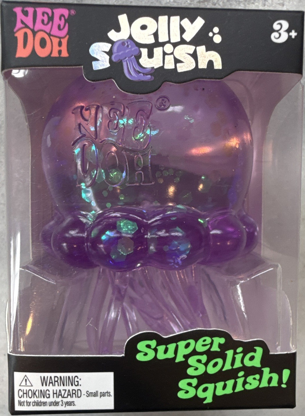 Schylling Nee Doh Jelly Squish Super Solid Squish Squeeze Toy Purple 25330NAB