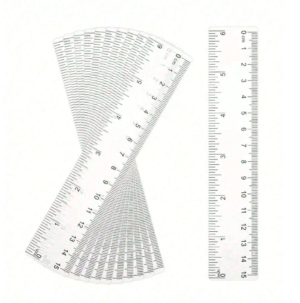 30PCS 15cm Clear Plastic Ruler Transparent Measuring Tool School Office Supplies
