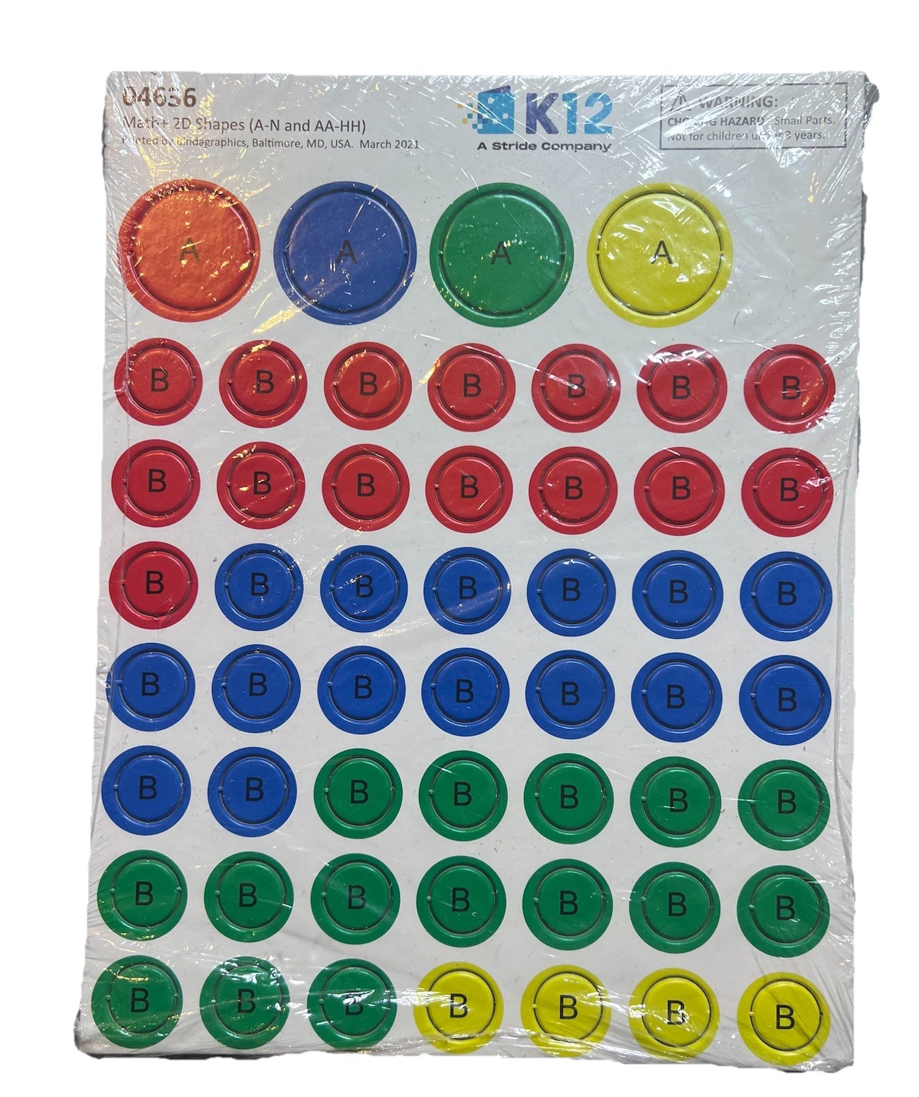 Math 2D Shapes Bundle 04636 and Color Tiles 04637 New