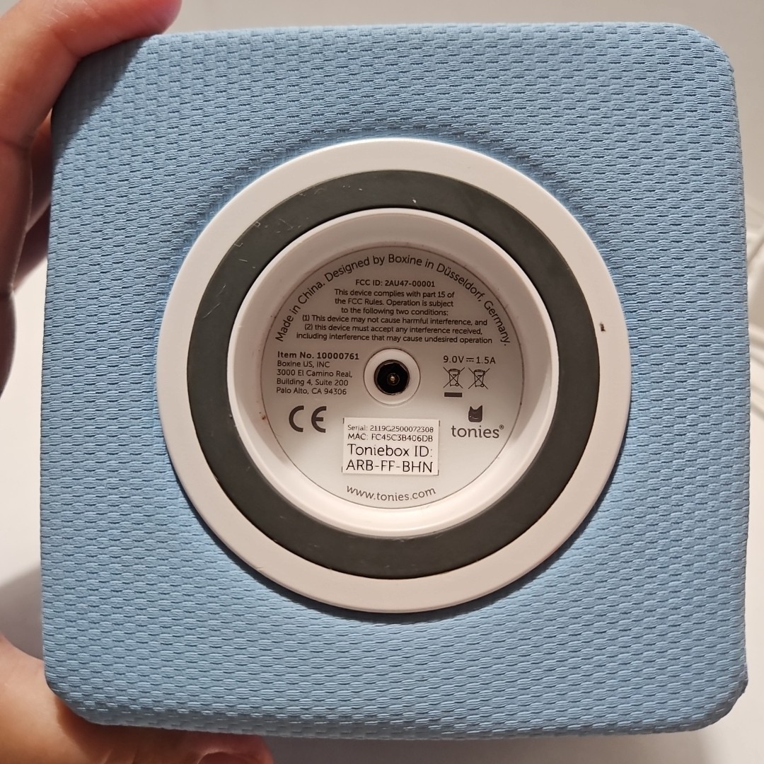 Toniebox Blue Audio Player for Kids Story Box Speaker Tested Working w/ Charger