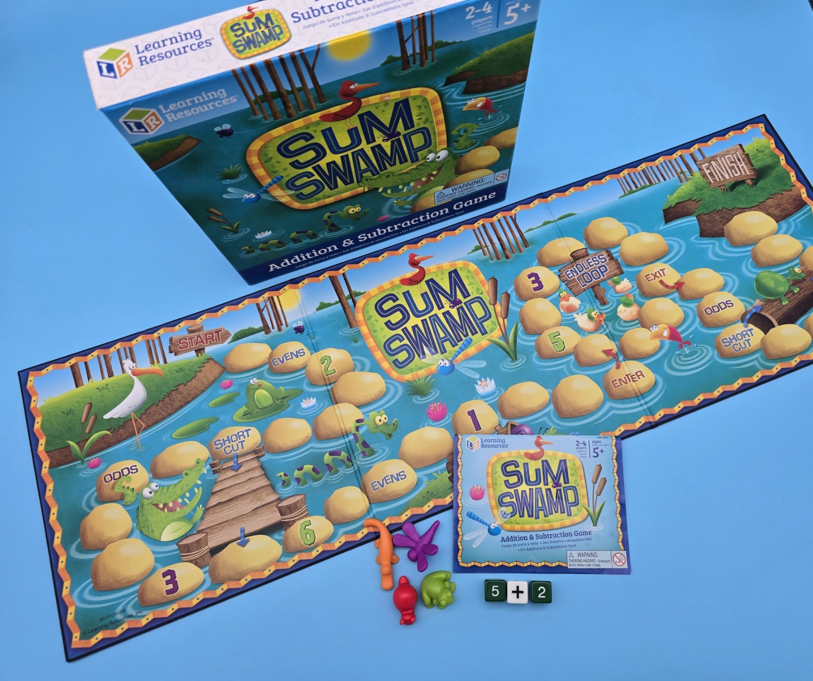 Learning Resources Age 5+ Sum Swamp Addition & Subtraction , 2- 4 Players