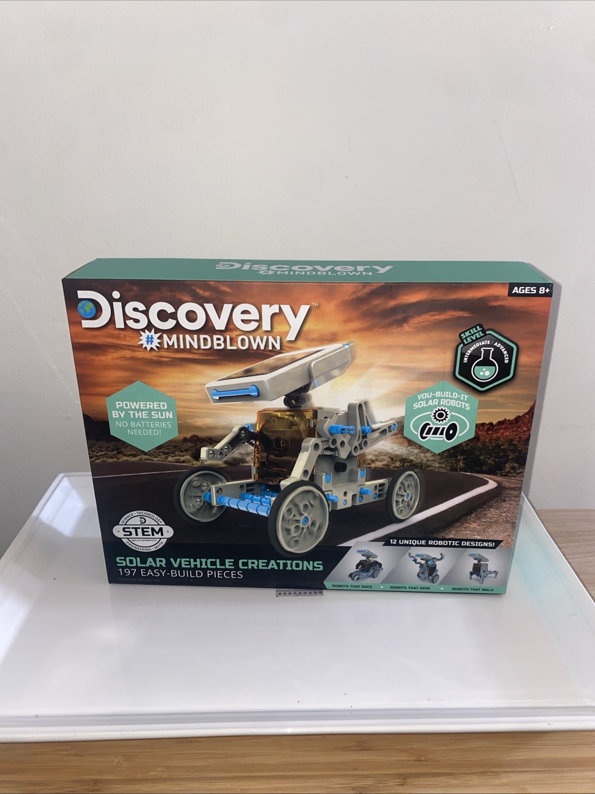 Discovery Kids Mindblown STEM 12-in-1 Solar Robot 190-Piece Creation Kit New