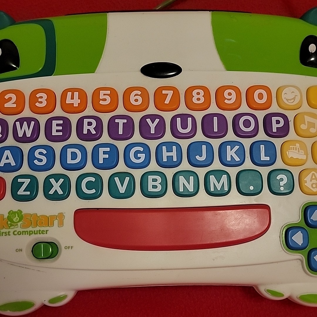 LEAPFROG CLICKSTART My First Computer w Controller Mouse Tested Working keyboard
