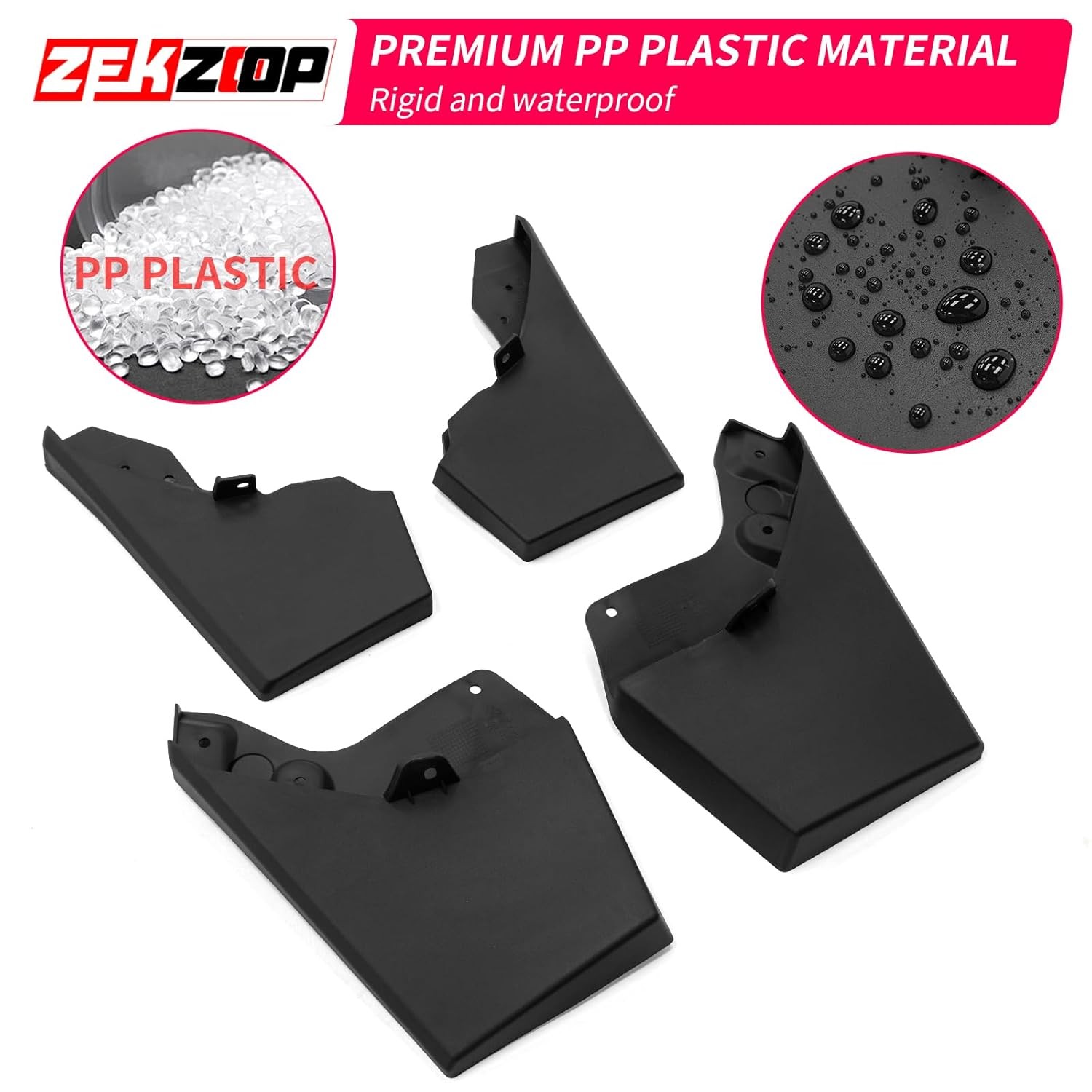 Mud Flaps 2024 2025 2026 Toyota Tacoma Without Fender Flare Mud Guards Set