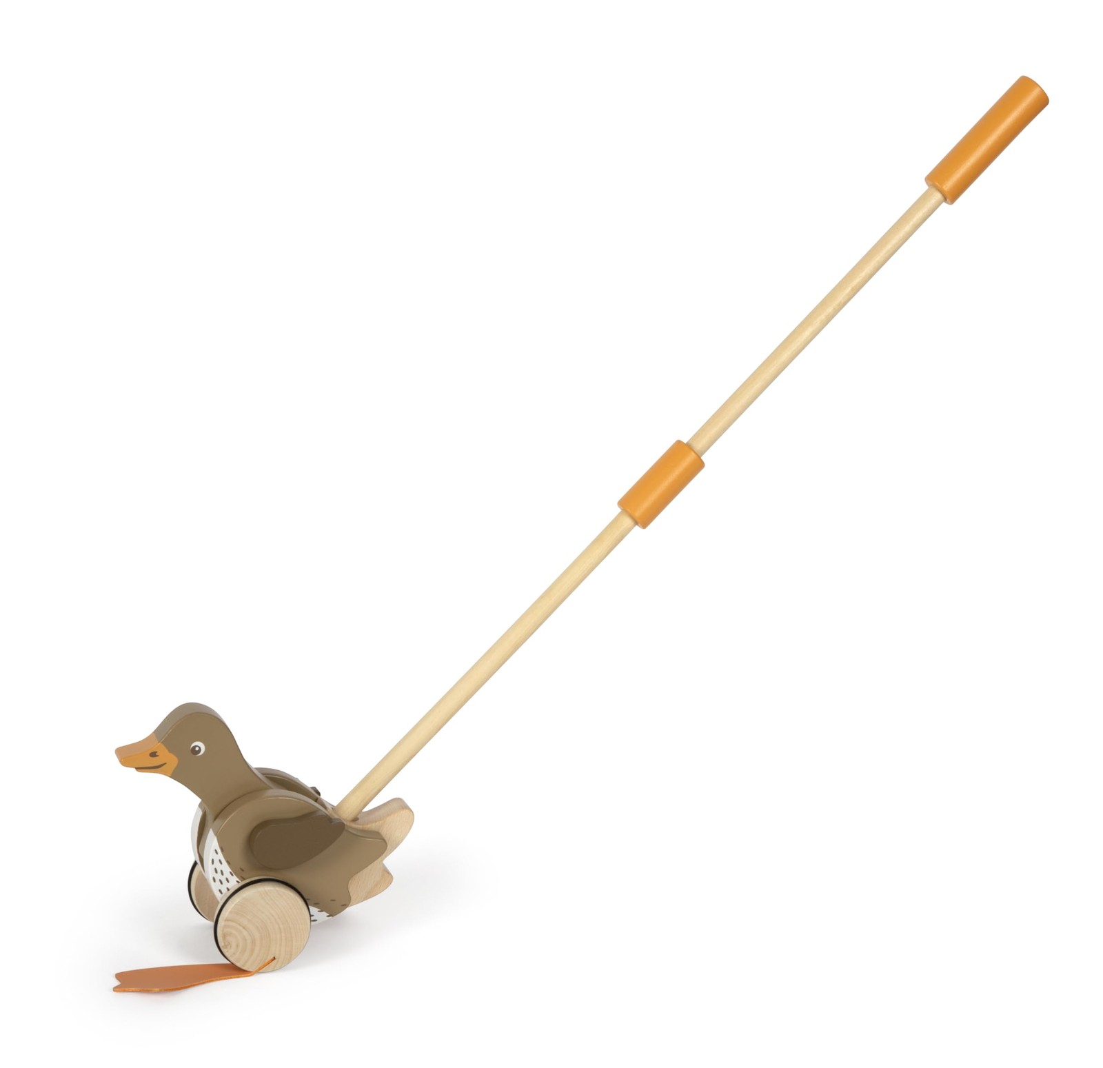 small foot Push-Along Duck, Wood, Moving Head, Helps with Learning, Walking aid,