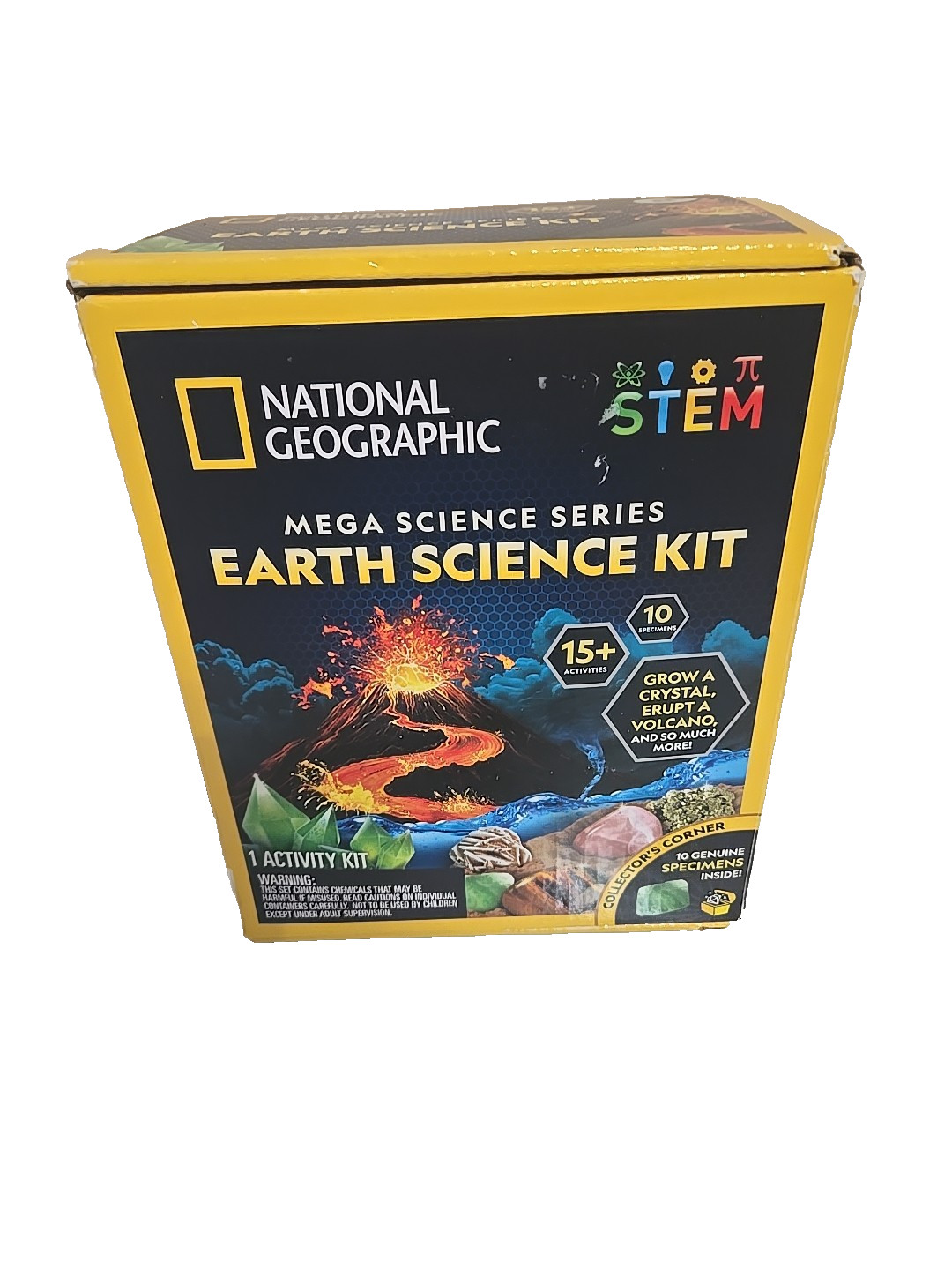 Nat Geo Mega Science Kit Crystals Volcano Gems Geology STEM Kids Educational NIB
